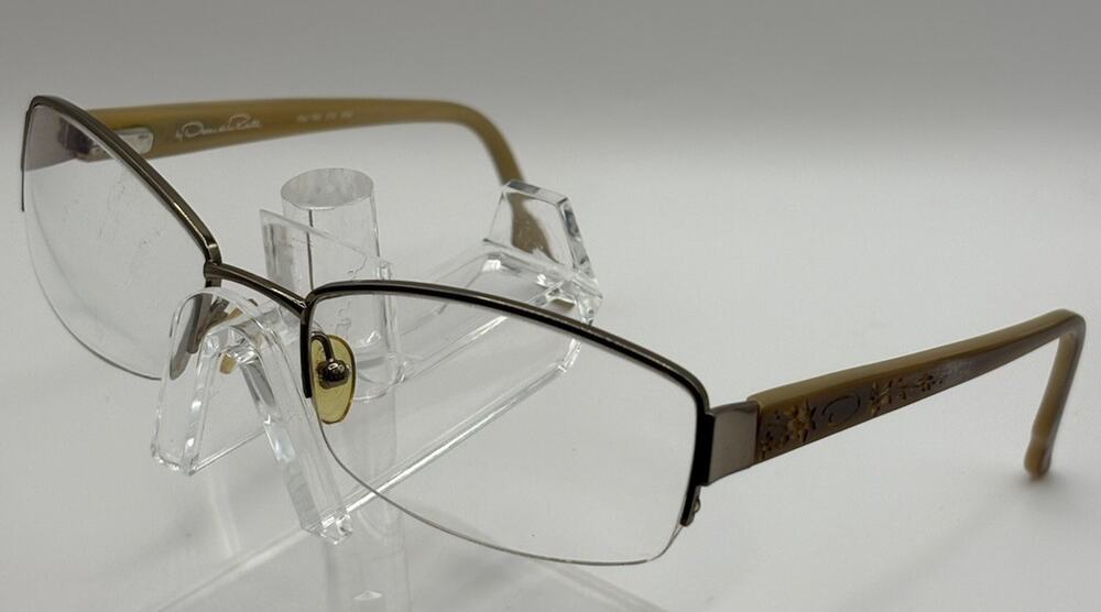 Oscar De La Renta Eyeglasses ODL 706 234 Brown Metal Rectangular 135